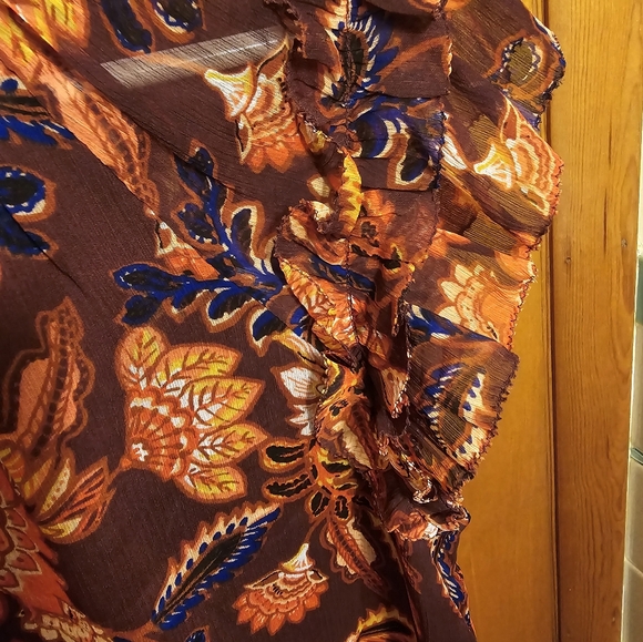 Womens Old Navy size Large fall colors, short sleeve top - Picture 7 of 11